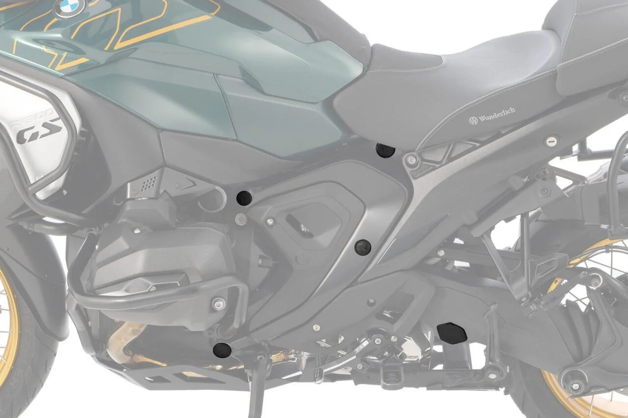 Заглушки рамы Wunderlich для BMW R1300GS/R1300GS Adventure, черные