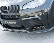 Карбоновая накладка на бампер передний BMW X6M E71