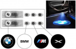 Светодиодная проекция логотипа в двери BMW