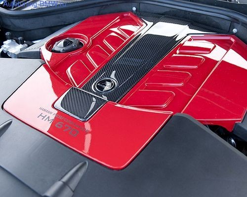 Карбоновая крышка на двигатель Hamann для BMW X5M E70