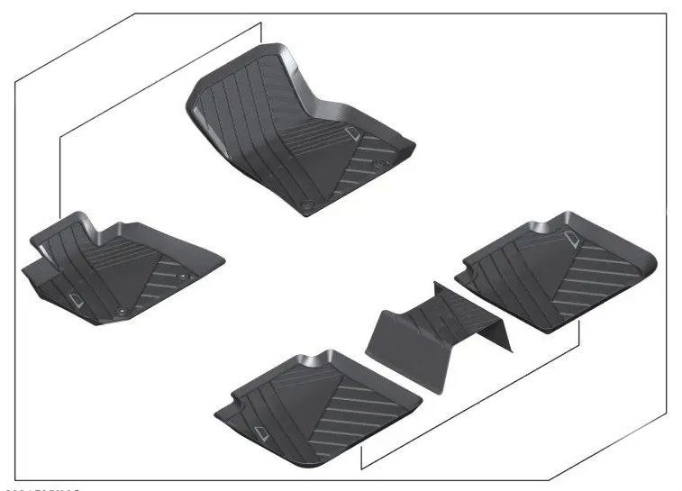 Комплект всепогодных ковриков для BMW X3 G48