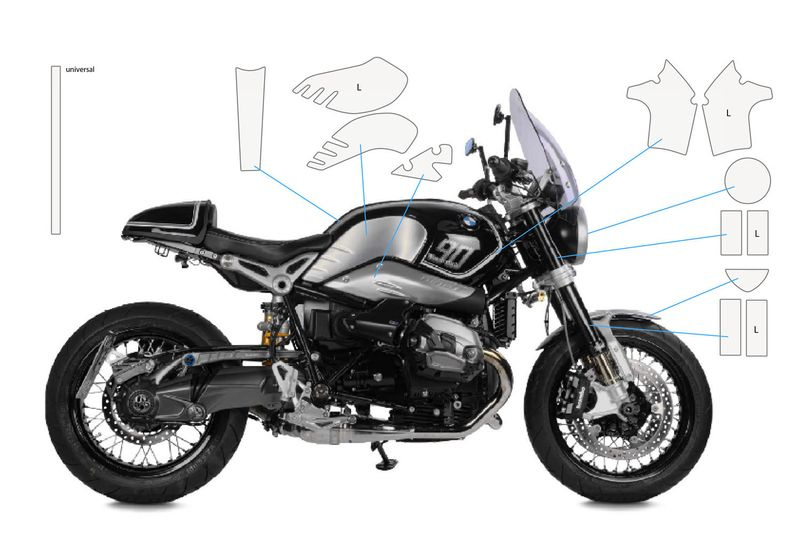 Комплект защитных пленок для BMW R nineT