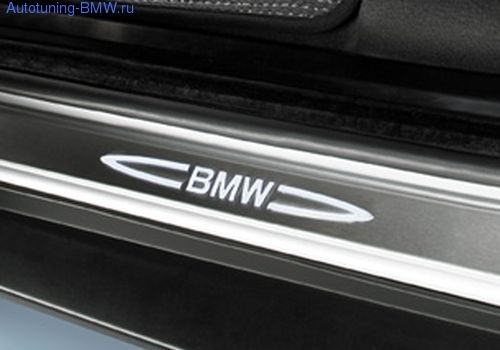 Накладки на пороги дверей с подсветкой BMW X5 E70/X6 E71