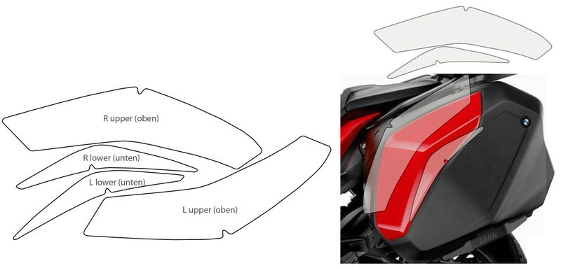 Пленка для защиты кофров BMW S1000XR (2020-)